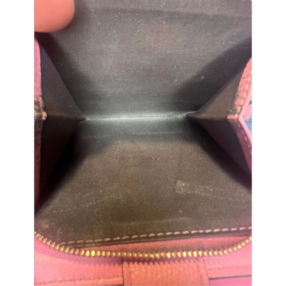 Fendi Zucca FF Logo Small Wallet Brown Pink Leather Preppy Y2K Iconic Style - Picture 5 of 16